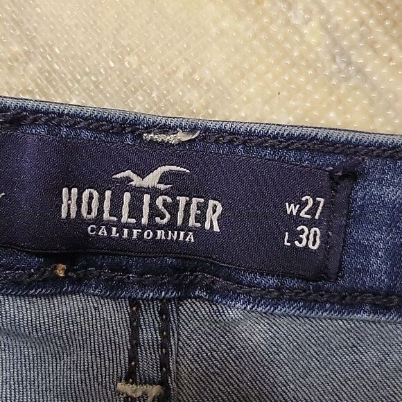 HOLLISTER WOMENS HIGH RISE SKINNY CLASSIC STRETCH CUTOFFS SIZE 27W - Picture 5 of 8